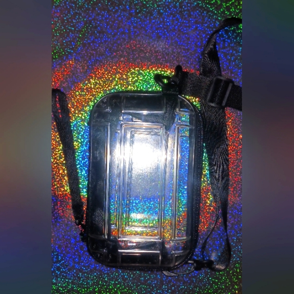 Transparent Black Mini Bag with Sleek Design